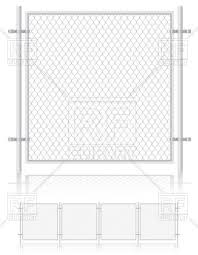 chain fence wire mesh stock vector image