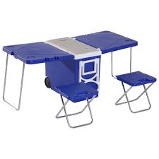 Sold and shipped by first choice home. 28l Cooler Box Folding Picnic Table Chair Set Outdoor Freezer And Foldable Table And 2 Chairs For Garden Camping Hiking Picnic Blue Walmart Canada