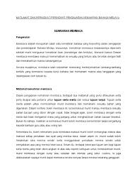 Pdf | kemahiran menulis merupakan salah satu daripada empat kemahiran berbahasa yang perlu dikuasai dalam proses pembelajaran bahasa. Matlamat Dan Peringkat Kemahiran Membaca