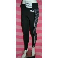 Victoria S Secret Victoria S Secret Pink Ultimate Leggings Black Leopard Gray Pants Logo Xs M New