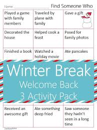 Welcome Students Back From Winter Break And The Holidays With These Meaningful Activities Students Talk A Winter Break Activities Ela Activities Winter Break
