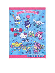 Join in on the fun as kimmi the clown colors in her hello kitty coloring & activity book! Sanrio Coloring Book L Mix Characters Light Blue Central Co Th