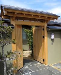 Japanese Style Entrance Gate Asiatisch San Francisco 58 Types Of Front Door Designs For Houses Photos The En In 2020 Entrance Gates Design Entrance Gates Roof Design