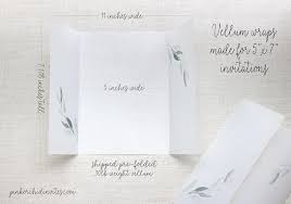 Printed Vellum Jackets 5 X 7 Vellum Wraps Greenery Vellum Etsy In 2020 Wedding Invitations Diy Invitations Invitation Printing