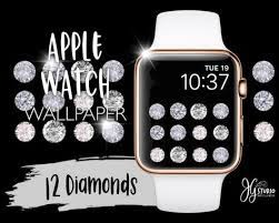 Apple Watch Wallpaper 12 Diamonds Watch Face Design Etsy Apple Watch Apple Watch Wallpaper Watch Wallpaper