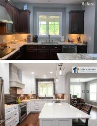 Now, we'll outline some ballpark numbers for the cost to paint kitchen cabinets. Dark To Light Kitchen Cabinetry Update Before And After Kitchen Remodel Cost Kitchen Remodel Contemporary Kitchen Design