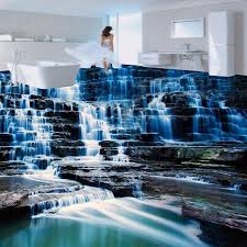 Nach 3d Boden Tapete Wasserfall Karpfen Badezimmer Boden Wandmalereien 3d Pvc Selbst Adhesive Wand Aufkleber Tapete Wasserdicht Aliexpress Mobile Wasserfall Tapete Bodenmalerei Vinyl Wallpaper