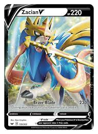 Pokemon Tcg Sword Shield First Info Card Designs Revealed Zacian V Zamazenta V Design Fu Cool Pokemon Cards Pokemon Cards Legendary Pokemon Trading Card