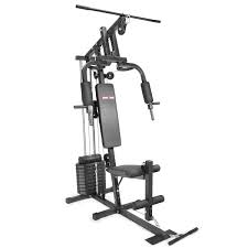 Xtremepowerus Multifunction Home Gym Fitness Station Workout Machine W 100 Lbs Weight At Home Gym Gym Workouts Machines No Equipment Workout