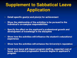 tips for sabbatical leave application