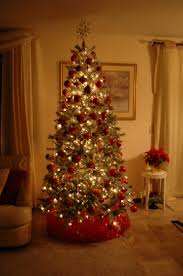 Red Christmas Tree With Red Tulle Christmas Skirt Christmas Decorations Paper Decorations Christmas