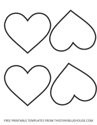free printable heart template 6 sizes of heart outlines small medium large this tiny blue house