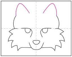 Easy How To Draw A Fox Face Tutorial And Fox Face Coloring Page Fox Face Drawing Tutorial Face Kids Art Projects