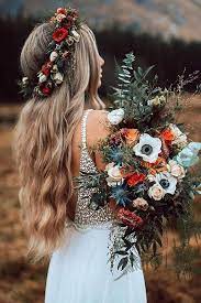 Bohemian rustic boho wedding flowers. Easy Wedding Hairstyles You Can Diy Wedding Forward Fall Wedding Bouquets Rustic Wedding Bouquet Simple Wedding Hairstyles