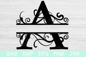 Download Split Letter Monogram Svg Alphabet Svg Cut Files For Cricut 61088 Cut Files Design Bundles
