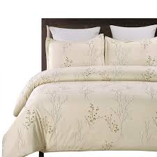 Elegant color and print pattern design, good choice convenience duvet cover is designed as a removable cover ( features a hidden button or zipper vaulia most popular duvet features well designed print patterns, you are sure to find a duvet cover. Amazon Com Vaulia Lightweight Microfiber Duvet Cover Set Print Branch Pattern Design Cream Color Queen Set Of 3 Home Kitchen