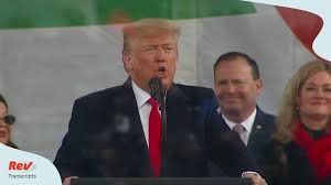 Donald Trump Speech Transcript Trump Speaks At March For Life Event Rev
