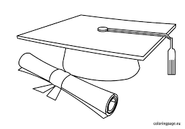 Graduation Cap And Diploma Coloring Page Graduation Cap And Diploma Coloring Pages Graduation Doodles