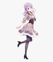 Pinkish purple hair blue overall rainobo. Anime Girl Light Purple Hair Hd Png Download Transparent Png Image Pngitem