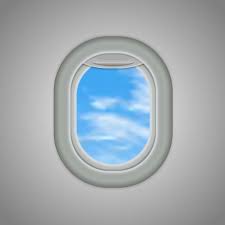 Aircraft Airplane Windows With Cloudy Blue Sky Outside In 2020 Airplane Window Window Illustration Vector Photo