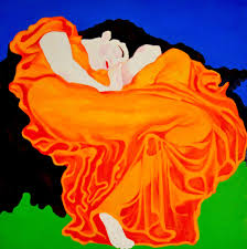 Flaming june provides a good example of leighton's brilliance, such as in the realism of various the original painting was surprisingly purchased by the museo de arte de ponce in ponce, puerto rico. Self Portrait Homage To Sir Frederic Leighton Flaming June Arts Access Victoria