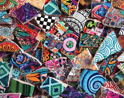 Closeout Sale Bulk Mosaic Tiles 2 Pounds Mixed Bright Abstract Art Designs Mixed Tile Pieces Bulk Mosaic Tiles Mosaic Made Ready To Ship Bright Abstract Art Mosaic Tiles Mosaic Art