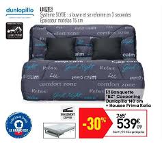 Retrait gratuit sous 2h en magasin, livraison sur rdv, à l'étage et dans la pièce de votre choix. Offre Banquette Bz Cocooning Dunlopillo 140 Cm Housse Prima Kalia Chez Conforama