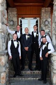 Black And White Wedding Groomsmen Attire Whitney And Ryan S Wedding In Mccall Idaho Black And White Wedding Theme Wedding Photos Groomsmen Attire Black