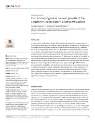 Jasmin park yasamal rayonunda qismət şadlıq sarayının yanında yerləşir. Pdf Iron And Manganese Co Limit Growth Of The Southern Ocean Diatom Chaetoceros Debilis