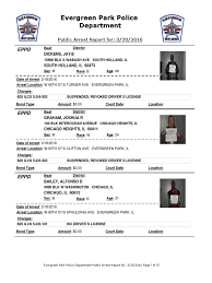 Find the usps illinois all usps locations situated with zip code ,phone no. Evergreen Park Arrests March 10 March 18 2016 Land Transport Driving