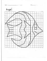 Quadrant 1 Coordinate Graph Mystery Picture Angel Fish Coordinate Graphing Graph Paper Drawings Coordinate Graphing Pictures