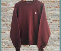 Vintage Champion Crewneck Sweatshirt Maroon Clothes Champion Crewneck Sweatshirt Champion Clothing