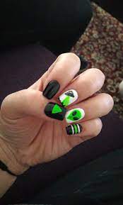 Alien Nails Alien Nails Nails Pretty Acrylic Nails