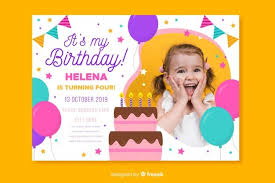 With premium invitations, you can also adjust colors, fonts, digital stamps, envelopes and liners, as well as add additional text or photo inserts. Download Children S Birthday Invitation Template With Photo For Free Birthday Invitation Card Template Birthday Invitations Birthday Invitation Templates