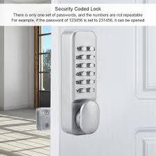 Serrure A Code Mecanique Verrou De Service En Alliage De Zinc Verrouillage De Porte Entre Securite Ideal Pour Porte De Gara Cdiscount Bricolage