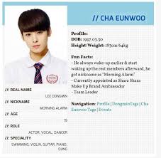 Eunwoo Never Give Up On The Lovely Things That Make You Happy Jinjin Is The Actual Group Leader Astro Kpop Astro Member Profile Astro