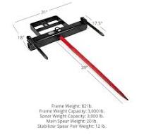 39" Universal Hay Bale Spear Bucket Attachment