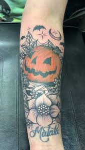The emotional expression can range from jolly to demonic, so these creations are bound to. Golden Ink Jack O Lantern Tattoo Facebook