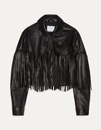 Faux Leather Jacket With Fringing Jackets Bershka United Kingdom Osennie Ulichnye Stili Kurtka Ulichnye Stili