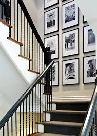 Black And White Gallery Wall Stairs Pin By Elizabeth Anne Smith On Foyer Entry Tall Wall Decor Stairway Photos Photo Decor