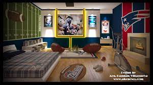 Oh My Goodness Wonder What Luke Would Say If He Came Home From Being Gone 3 Months To This Lol Football Bedroom Football Rooms Boy Sports Bedroom