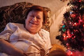 Great christmas gift ideas for older women event tickets. Portrait Of Old Woman Smiling Looking At Camera Near Christmas Tree At Home By Ilya Christmas