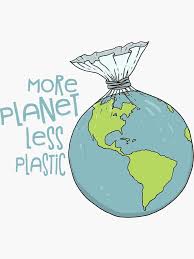 More Planet Less Plastic Sticker By Jitterfly Climate Change Design Climate Change Art Save Earth