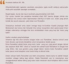 Salah sahijina, jeung media ngalatih kasantunan jeung berimokrasi sapopoe jalema muslim nu hayang ngajaga kamurnian puasana wajib ngangembangkeun. Contoh Pidato Singkat Tentang Bulan Ramadhan