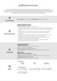 How to write a standout financial advisor resume. Financial Advisor Trainee Resume Example Kickresume