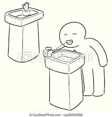 Vector Set Of Drinking Water Fountain Canstock