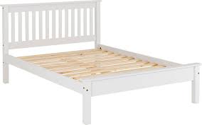 Bed with headboard and footboard same height jquery w3schools. White Wooden Low End Bed Frame 3 Sizes Available