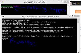 We will explain that later in this post but for now it's recommended to leave both. Git Bash Mysql Blank Stack Overflow