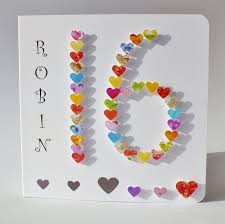 Birthday Card For 16 Year Old Boy Handmade 3d 16th Birthday Card Personalised 16th By Cardsbygaynor 16th Birthday Card 60th Birthday Cards Girl Birthday Cards