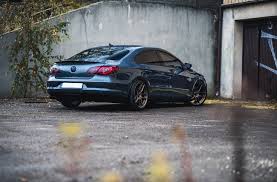 Black Car And Bronze Wheels Headturning Bronze Jr Wheels Enhance Dark Blue Vw Cc Vw Cc Volkswagen Cc Volkswagen